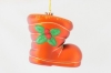 Изображение Елочная игрушка Сапог 200 мм глянцевый пластик  Оранжевый  интернет магазин Иватек ivatec.ru